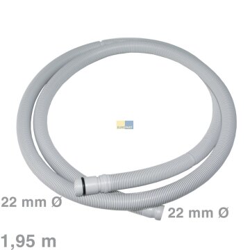 Ablaufschlauch gerade/gerade 22/22mmØ 1,95m