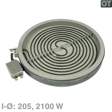 Strahlheizkörper 205mmØ 2100W 230V