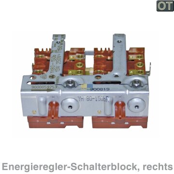 Kochplattenschalterblock 2er-Einheit YH80-1/50bII rechts