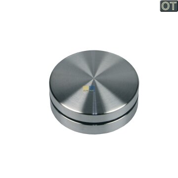 Bosch Siemens Hausgeräte Knebel Drehscheibe für Kochfläche oben, Tipp-Pad TwistPad Edelstahl