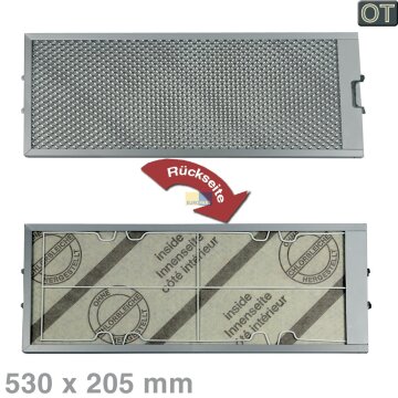 Bosch Fettfilter Metallfilter 530x205mm mit Vliesfilter für Dunstabzugshaube 00460027